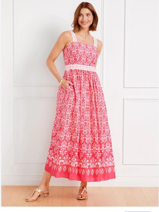 Talbots Dresses & Skirts - TALBOTS NWT Cottage Boho Party 100% Cotton Floral Scroll Print Sundress Maxi 16